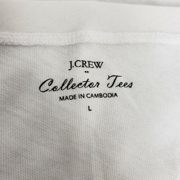 J Crew Womens Large Tile Hem Collector Tee T-shirt In Airy Cotton C8022 S/S - Picture 7 of 9